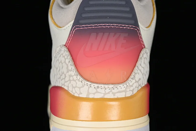 All categories Air Jordan Jordan series basketball shoes Air Jordan 3 foreign trade version J.Balvin x Air Jordan 3 Retro AJ3 Joe 3 rainbow gradient FN0344-901